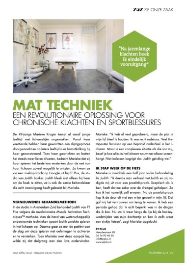 Na jarenlange klachten boek ik door de MAT® Techniek eindelijk vooruitgang